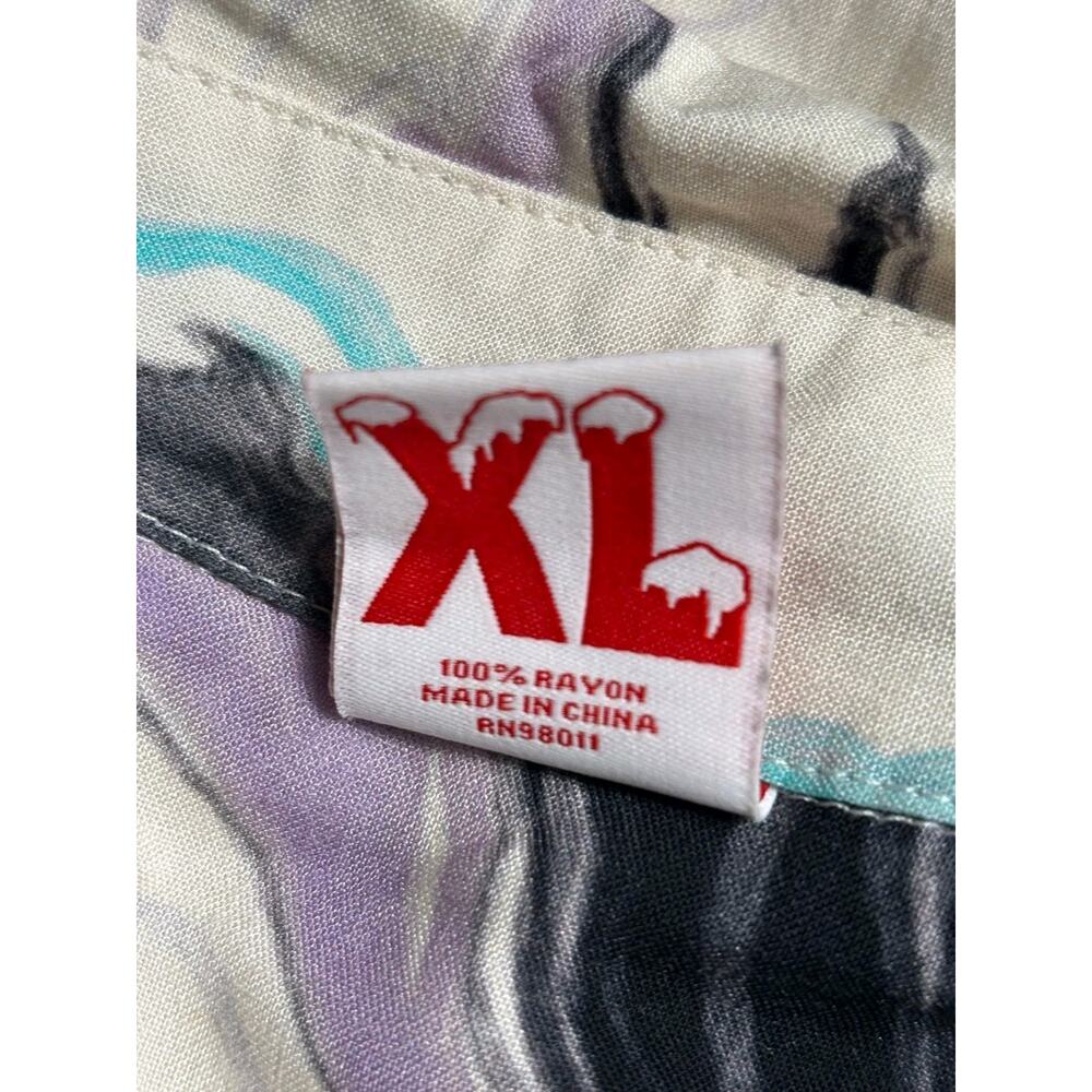 Ice Cream Marbling Button-Up Camp Shirt Mens Size XL Short Sleeve Regular Fit - Picture 4 of 8
